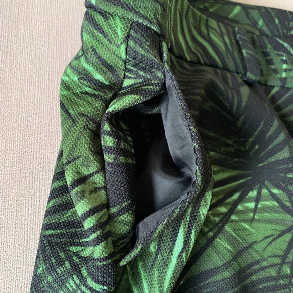 Dorothy Perkins Green Black Leaf Print Slim Trouser Dress Pants Resort Corpcore - Picture 9 of 16